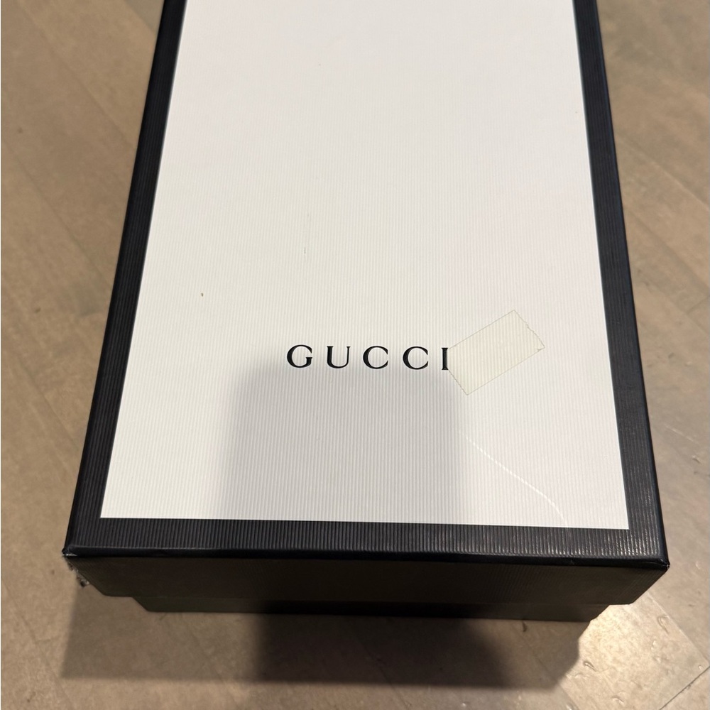 Gucci Black Leather Mules with Fur Trim - Picture 4 of 4